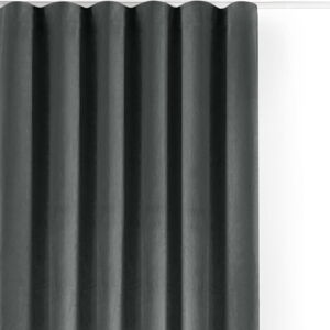 Tmavě šedý sametový dimout závěs 530x270 cm Velto – Filumi