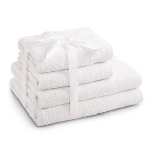 Bílé froté bavlněné ručníky a osušky v sadě 2 ks Amari – AmeliaHome