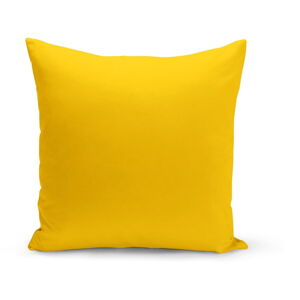 Jasně žlutý dekorativní povlak na polštář Lisa, 43 x 43 cm